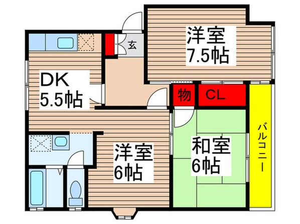 岩井ハイツの物件間取画像